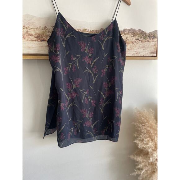 Theory Odete B Rosedale Silk Floral Swing Tank Top Small - Picture 4 of 9